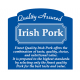 Butcher Label 'Quality Assured Irish Pork'